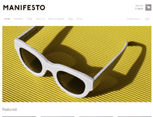 Tablet Screenshot of manifesto-sunglasses.com